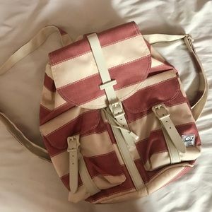 Herschel Supply Company Striped Pink and Cream Backpack